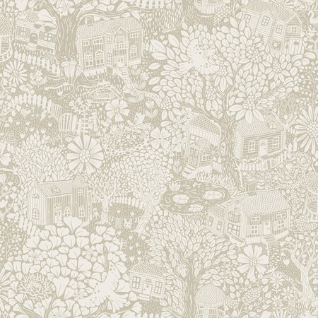 Manhattan Comfort Gainesville Bygga Bo Light Grey Woodland Village 33 ft L X 209 in W Wallpaper BR4111-63006